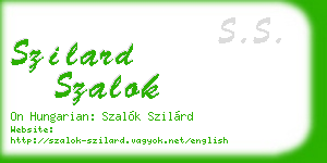 szilard szalok business card