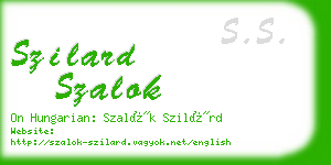 szilard szalok business card